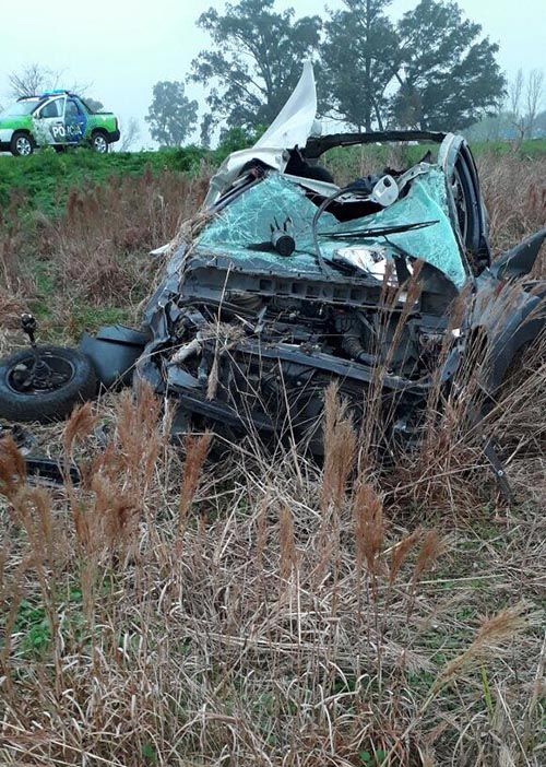 FERRE – Impactante vuelco en la Ruta Provincial N°50